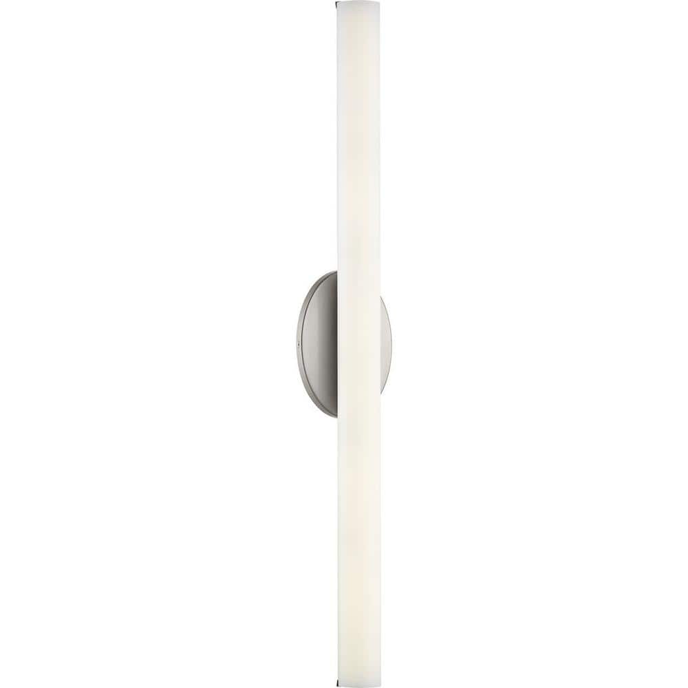 Brushed Nickel 32" LED Bath Vanity Fixture with Opal Glass Shade