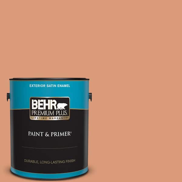 BEHR PREMIUM PLUS 1 gal. #MQ1-27 Dazzle and Delight Satin Enamel Exterior Paint & Primer