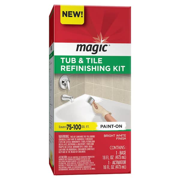 16 Oz Tub And Tile Refinishing Kit, Bathtub Enamel Repair Kit Home Depot