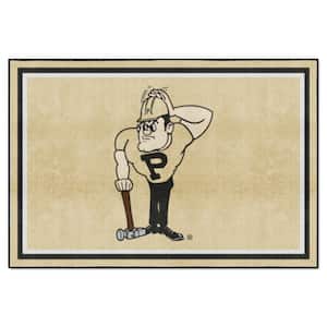 Purdue Boilermakers Gold 5ft. x 8 ft. Plush Area Rug
