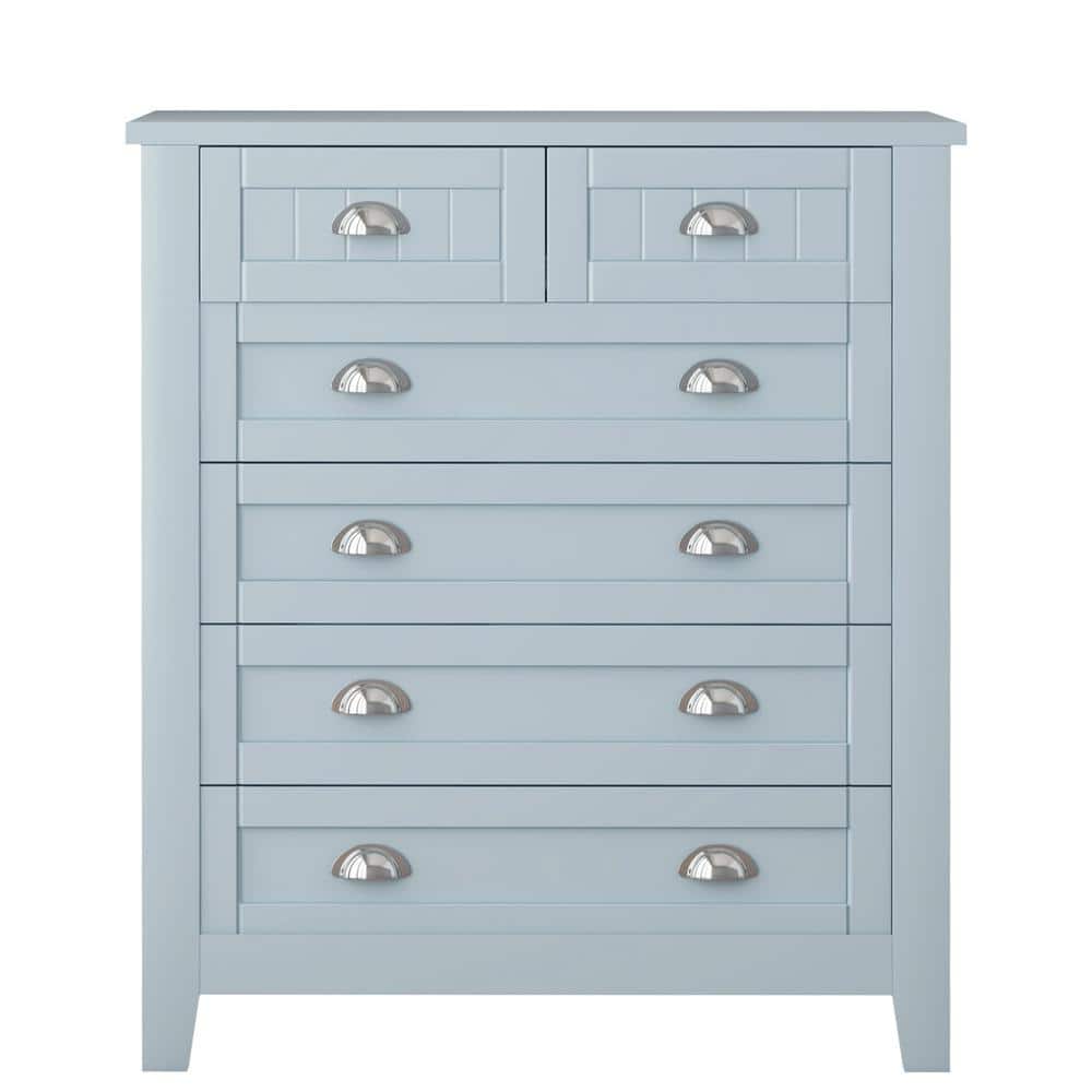 Blue Wood Pantry Organizer, Sideboard, Storage Cabinets with Drawers