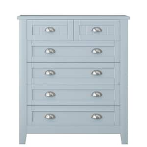 Blue Wood Pantry Organizer, Sideboard, Storage Cabinets with Drawers