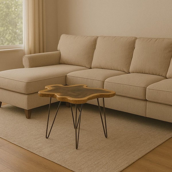 HOME IMPORTS EMPORIUM 19.7 in. Brown Rectangle Wood End Table, Sturdy Build End Side Table for Living Rooms