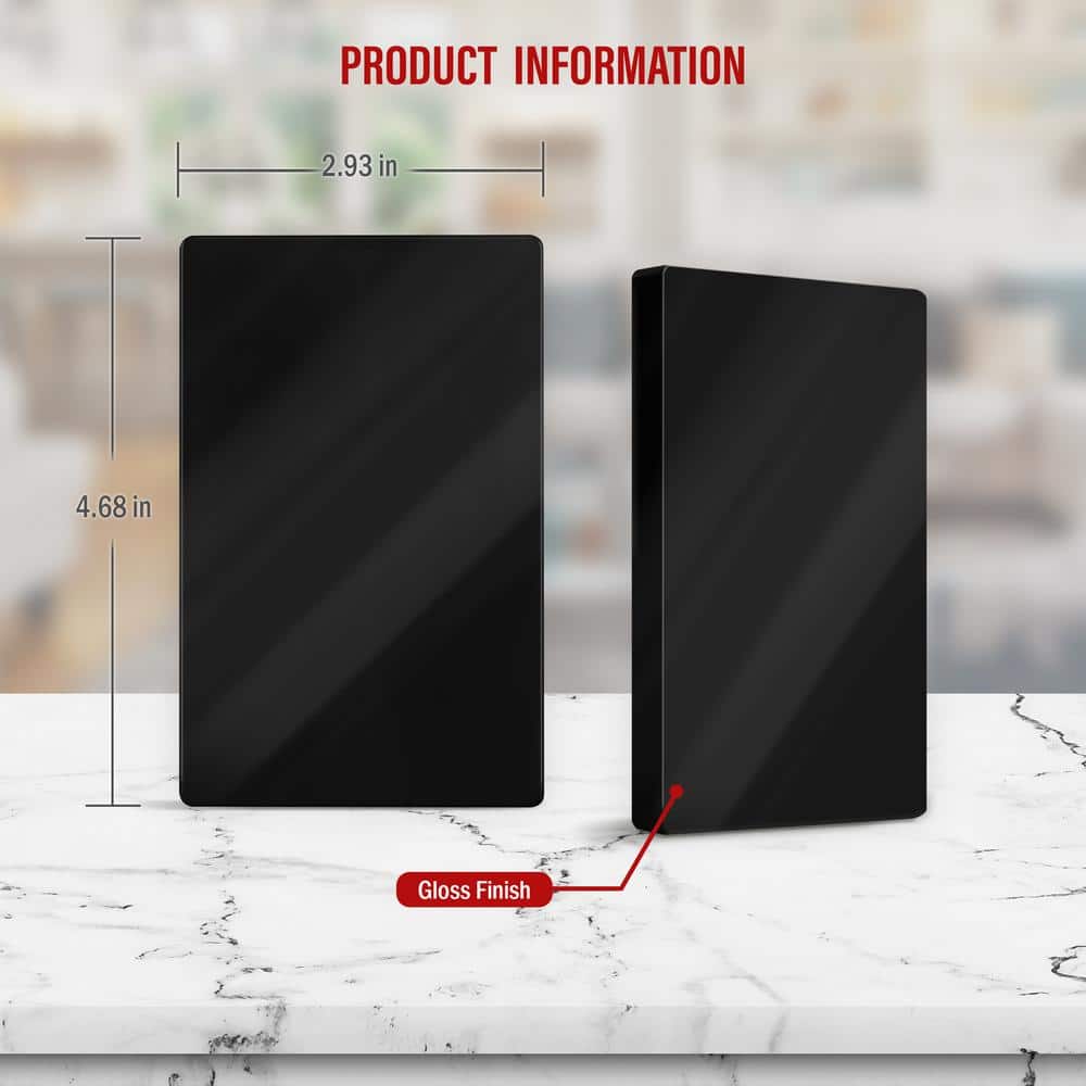 White Rectangular Plastic 1-Gang Screwless Wall Plate