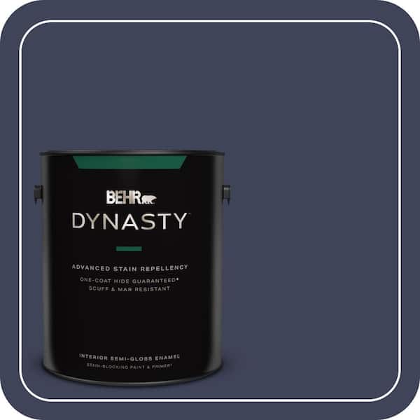 BEHR DYNASTY 1 gal. #MQ5-09 Manhattan Blue One-Coat Hide Semi-Gloss Enamel Interior Stain-Blocking Paint & Primer