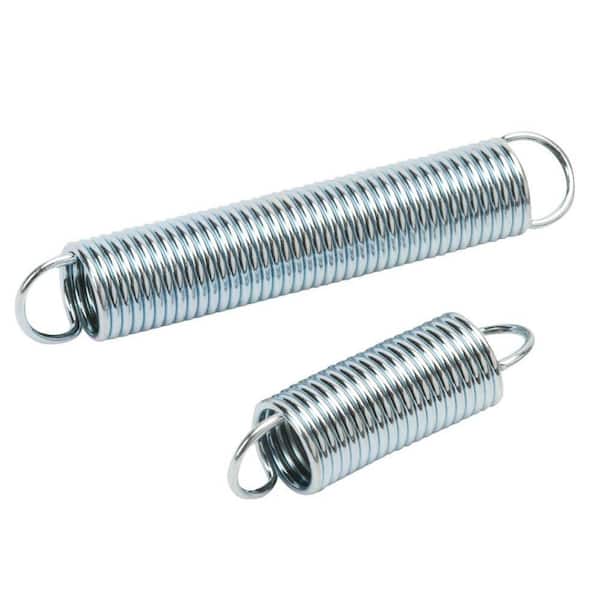 Everbilt 7/16 in. x 1-1/2 in. and 7/16 in. x 2-1/2 in. Zinc-Plated Extension Spring (4-pack)