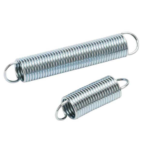 Everbilt 7/16 in. x 1-1/2 in. and 7/16 in. x 2-1/2 in. Zinc-Plated Extension Spring (4-pack) 16109