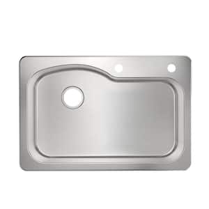 Belmar 33 in. Drop-In/Undermount Single Bowl 18-Gauge Stainless Steel Kitchen Sink