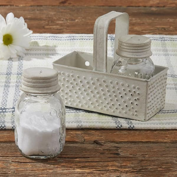 Glass Farmhouse Salt and Pepper shakers set - Cute Black Salt and Pepper  Shakers for Home Restaurant or wedding Gifts - Perfect addition to any  kitchen Decor - Rustic Salt and Pepper Shakers (BLACK)