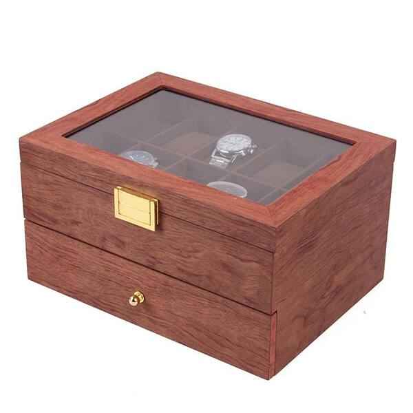 Red Faux Leather Charm Pendant Display Box – Double Door Jewelry Gift Box