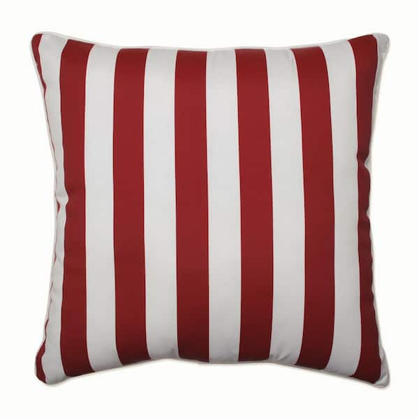 Pillow Perfect Red Square Outdoor Square Throw Pillow