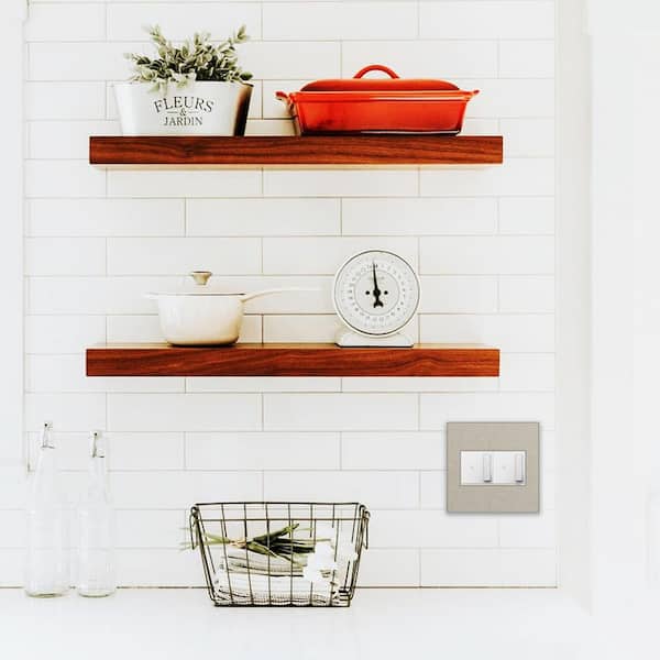 adorne 2 Gang Decorator/Rocker Wall Plate, True Linen (1-Pack)