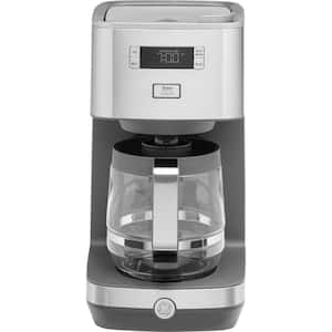 Stainless Steel Drip Coffee Maker with 12 Cup Glass Carafe