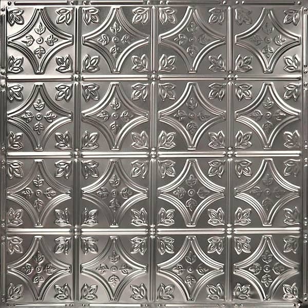 AMERICAN TIN CEILINGS Pattern #3 in Unfinished 2 ft. x 2 ft. Nail Up Tin Ceiling Tile (20 sq. ft./Case)