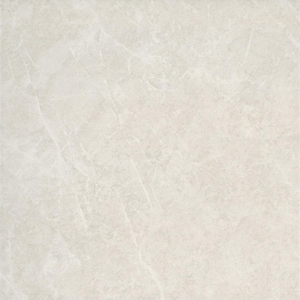 EMSER TILE Havana White 12.28 in. x 12.28 in. Matte Stone Look Ceramic ...