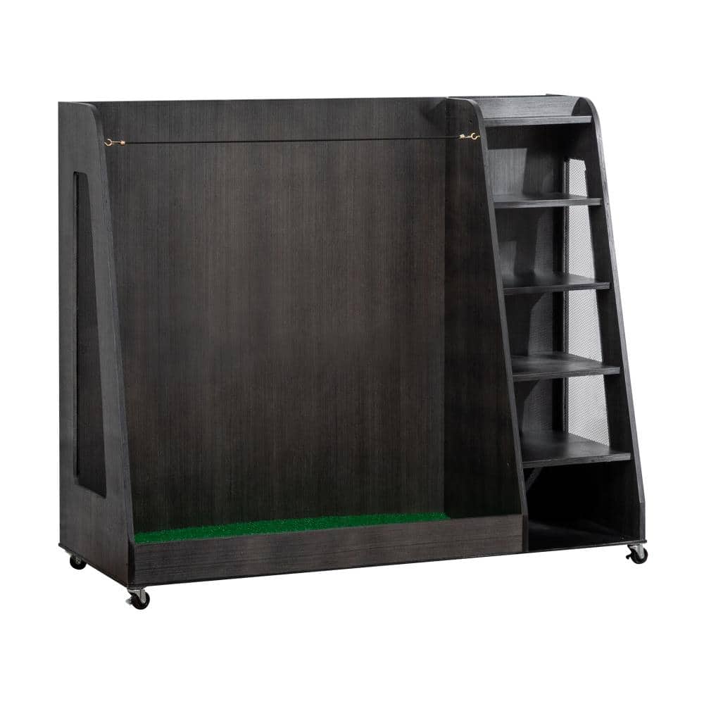 Gray Wooden Golf Bag Storage Rack with 3 Drawers, Holds 2 Bags & 14 Clubs, Organizer for Shoes & Accessories price history on PriceWatchPro