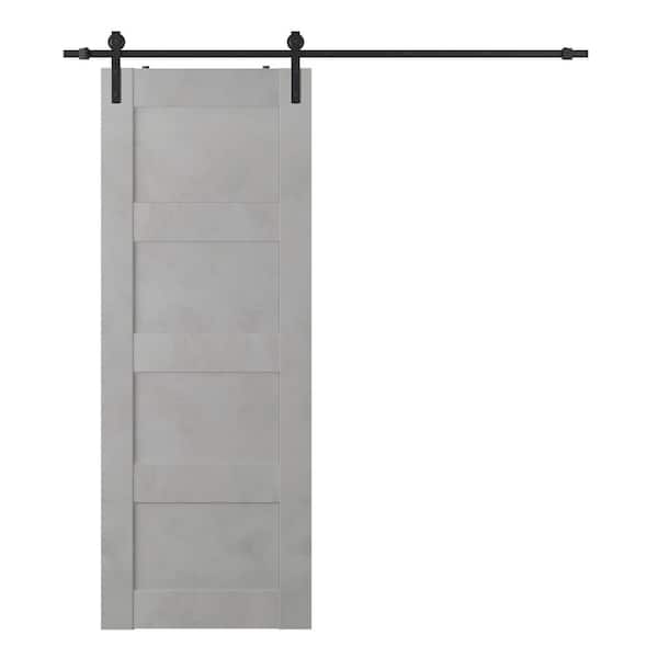 Belldinni Vona 32 in. x 80 in. Light Urban Composite Core Wood Sliding Barn Door with Hardware Kit