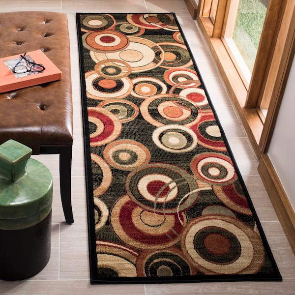 Lyndhurst Black/Multi 2 ft. x 6 ft. Border Runner Rug