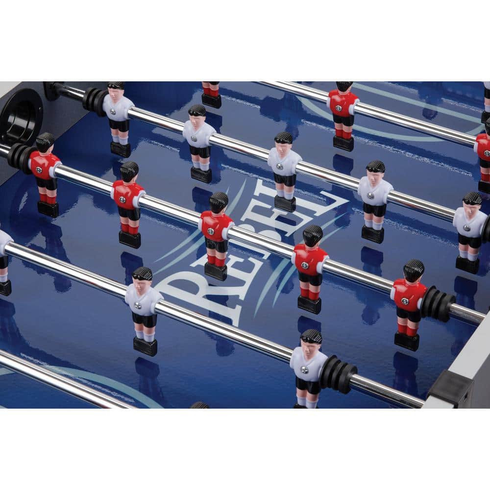 Rebel 54" Gray and Black Foosball Table with Quick Snap Rods