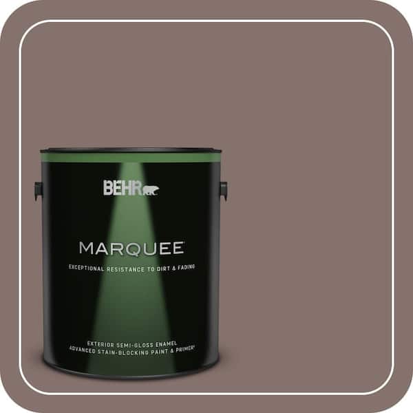 BEHR MARQUEE 1 gal. #740B-5 Bradford Brown Semi-Gloss Enamel Exterior Paint & Primer