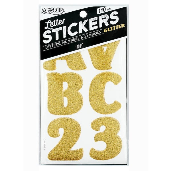 ArtSkills Gold Letter Stickers for Poster Boards and Projects Glitter 2 Inch