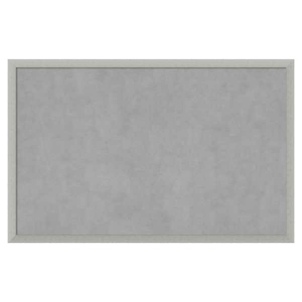 Amanti Art Silver Leaf 34 in. x 22 in Framed Magnetic Board