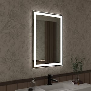 Swarm 24 in. W x 36 in. H Rectangular Frameless Radar LED Wall Bathroom Vanity Mirror