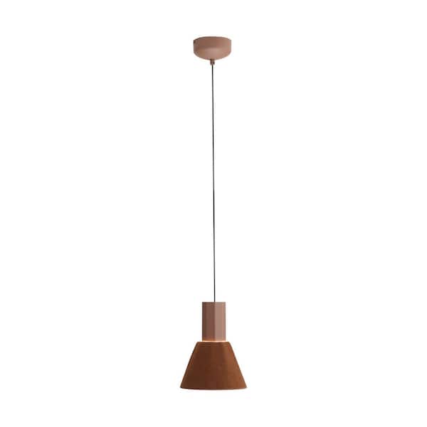 Faroe 12-Watt 1 Light Coffee/Black Integrated LED Pendant Light with Coffee/Black Shade