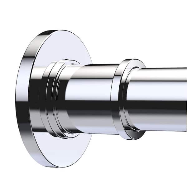 Adjustable 16.90" L x 2.60" W Stainless Steel Non Slip Spring Tension Shower Curtain Rod for Window or Bathroom Chrome