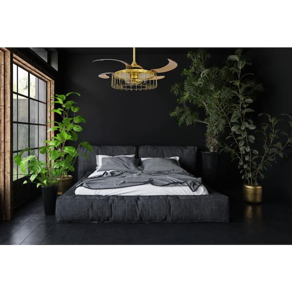Sheridan 48 in. Satin Brass Ceiling Fan with-Light