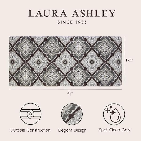 Laura Ashley Rust Medallion 17.5 in. x 32 in. Anti-Fatigue