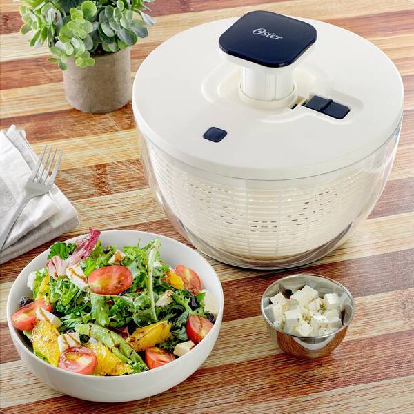 6.3 qt. Plastic Salad Spinner in White
