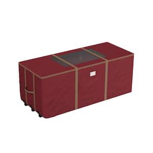Red Christmas Tree Storage Bag for Artificial Trees Up to 9 ft. Tall with Clear Viewing Window and Zipper Closer
