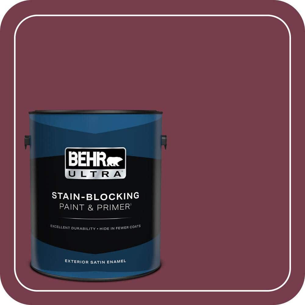 1 gal. #ICC-110 Vintage Merlot Satin Enamel Exterior Paint & Primer product image for price tracking
