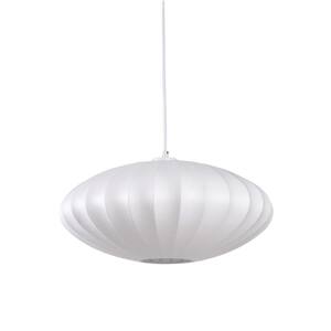 Rockledge 1-light White Pendant with Silk Shade