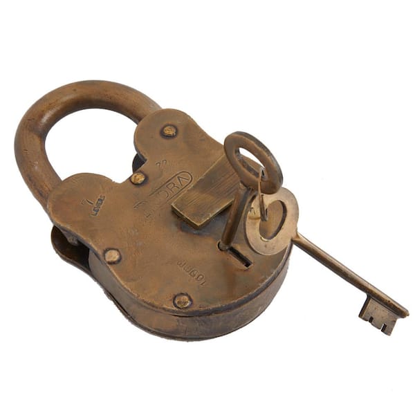 Litton Lane Brass Metal Lock and Key