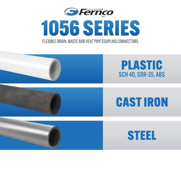 Fernco 3 in. x 3 in. PVC DWV Mechanical Flexible Coupling P1056-33