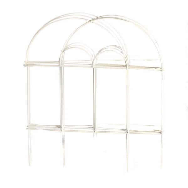Glamos Wire Products Glamos Wire 18 in. White Garden Folding Fence (12-Pack)