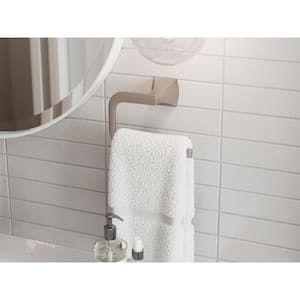 Bruxie Wall Mounted Hand Towel Holder in Spot Defense Brushed Nickel