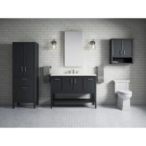 Winnow 48 in. W x 18 in. D x 36 in. H Single Sink Freestanding Bath Vanity in Slate Grey with Quartz Top
