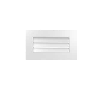 24 in. x 14 in. Vertical Surface Mount PVC Gable Vent: Functional with Standard Frame