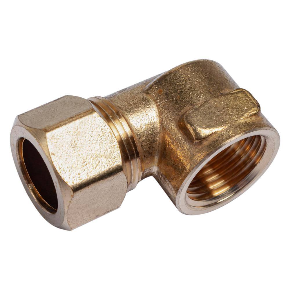 LTWFITTING 5/8 in. O.D. x 1/2 in. FIP Brass Compression 90-Degree Elbow  Fitting (5-Pack) HF7010805 - The Home Depot