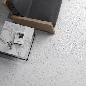 Fusion Hex Gray Terrazzo 9.13 in. x 10.51 in. Matte Porcelain Floor and Wall Tile (8.07 sq.ft. / Case)