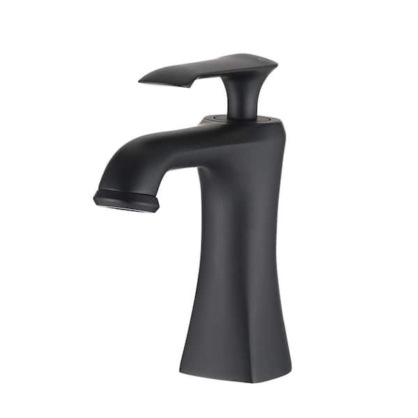Satico Modern Single-Hole Single-Handle Vanity Bathroom Basin Sink Faucet in Matte Black