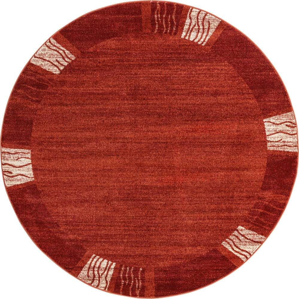 Del Mar Sarah Rust Red 6' 0 x 6' 0 Round Rug price history on PriceWatchPro