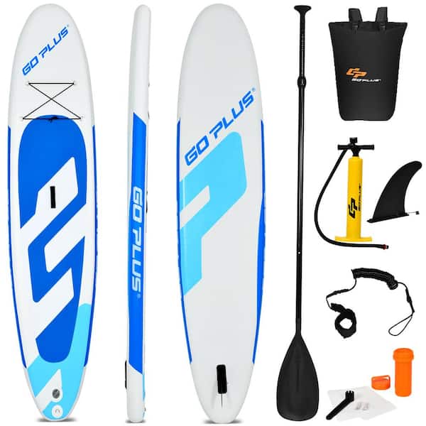Costway 11 ft. Inflatable Stand Up Paddle Board Surfboard Water Sport All Skill Level with Bag