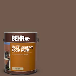 1 gal. #PFC-35 Rich Brown Flat Multi-Surface Exterior Roof Paint