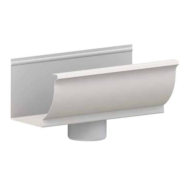 PEAK 5 in. White Gutter Drop Outlet