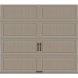 Gallery Steel Long Panel 9 ft x 7 ft Insulated 18.4 R-Value  Sandtone Garage Door without Windows