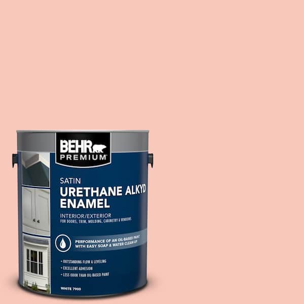1 gal. #P180-2 Sherbet Fruit Urethane Alkyd Satin Enamel Interior/Exterior Paint